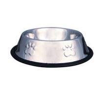Comedouro ou Bebedouro Inox Auto Relevo - 480 ml